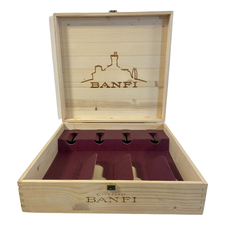 CASSETTA LEGNO VUOTA x 4 BOTT. BANFI (1 pz)